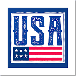 USA - United states of America retro style Posters and Art